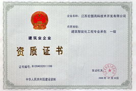 建筑智能化工程專業(yè)承包一級(jí)資質(zhì)概述與應(yīng)用